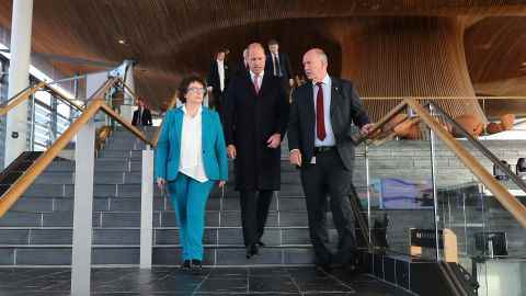 Prinz William besuchte am Mittwoch das walisische Parlament, Senedd genannt.