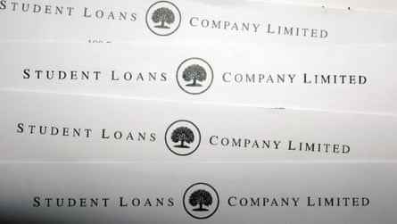 Ein Stapel Papierkram der Student Loans Company Limited.