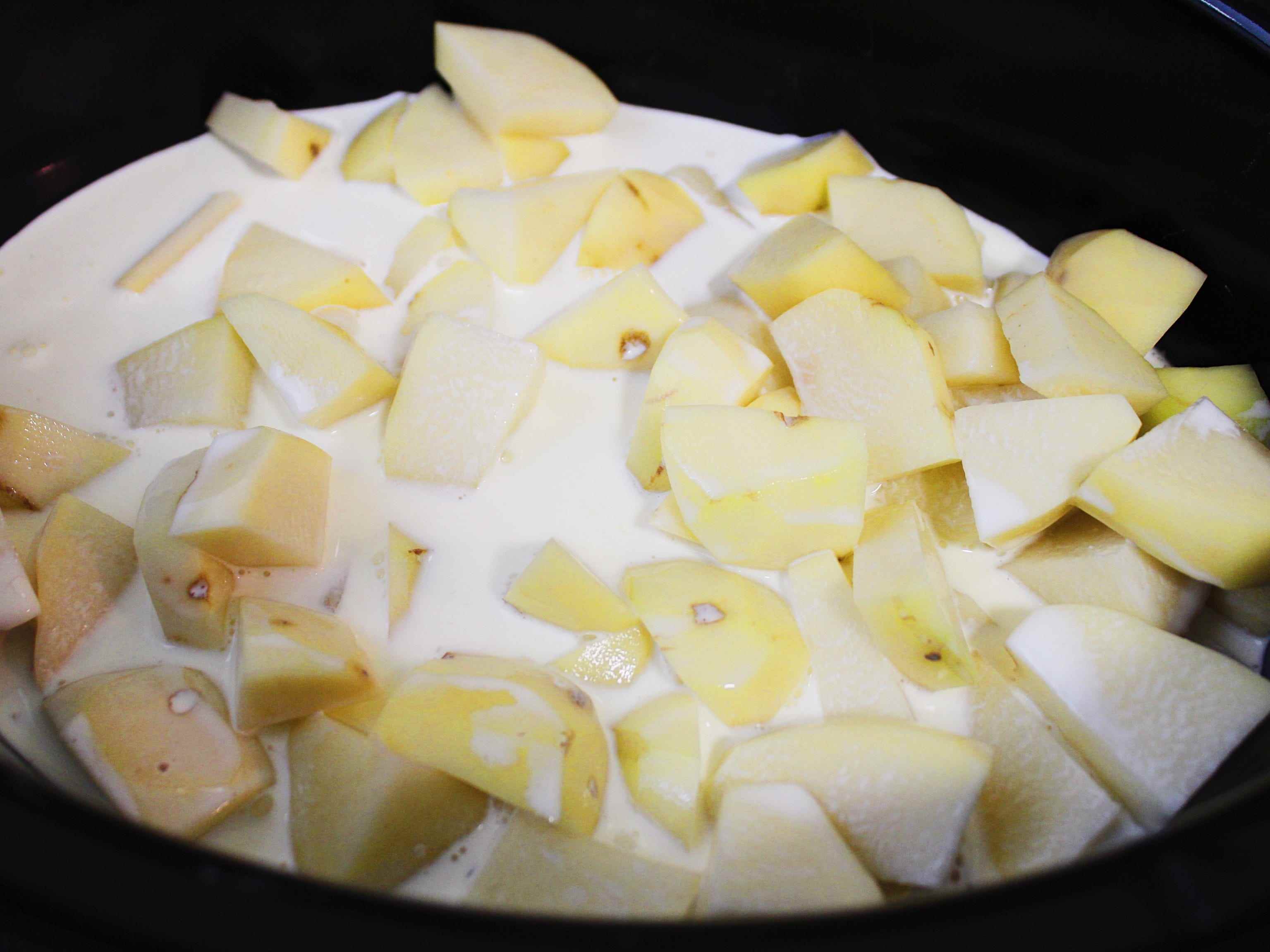 Kartoffeln und Sahne im Slow Cooker