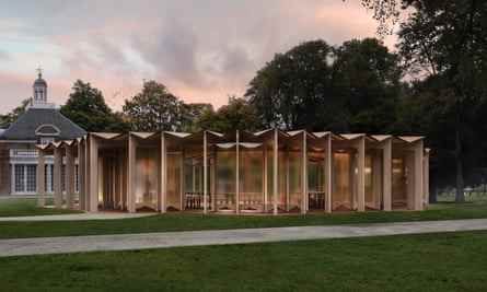 Das Äußere von Lina Gotmehs Entwurf für den Serpentine Pavilion 2023.