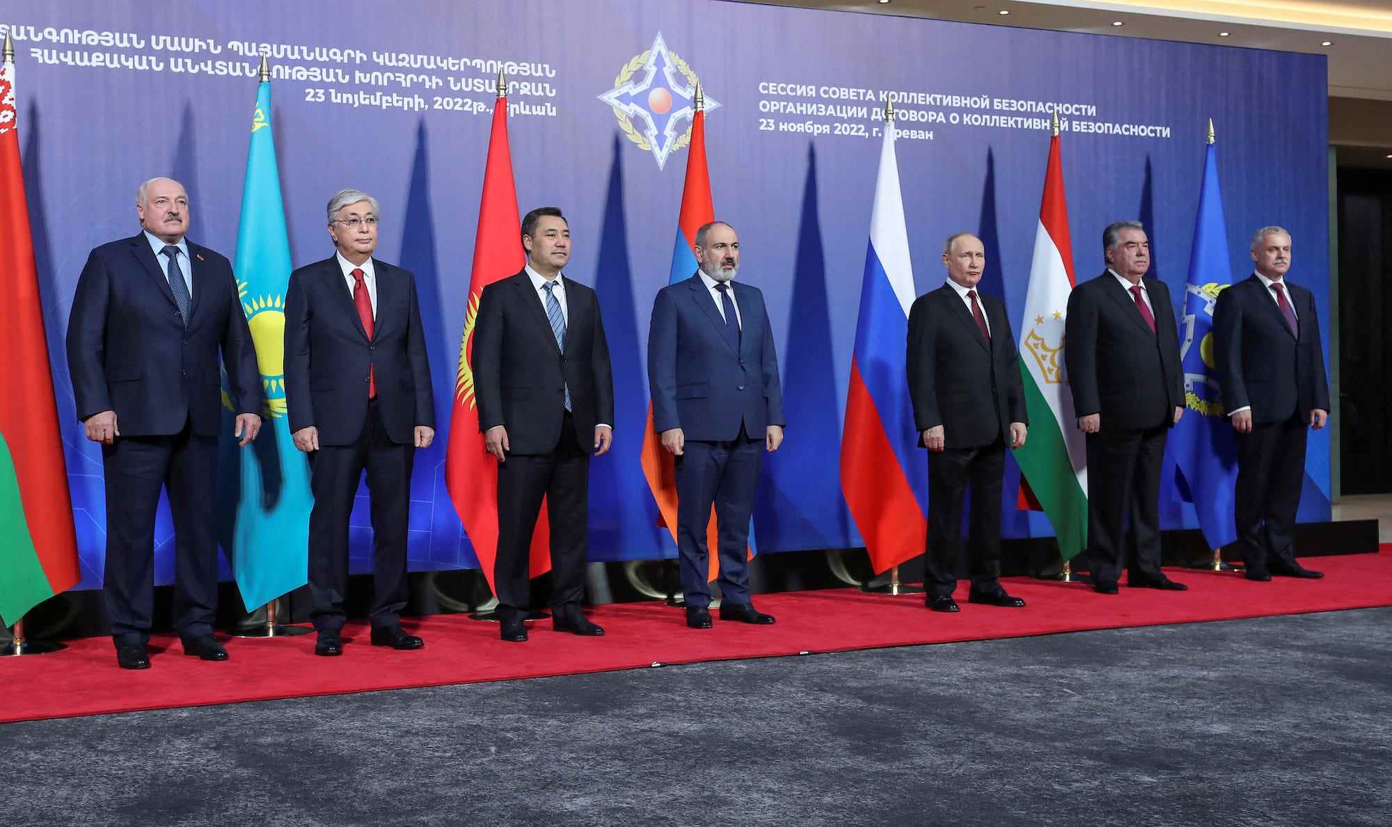 CSTO-Führer in Eriwan, Armenien, am 23. November 2022.