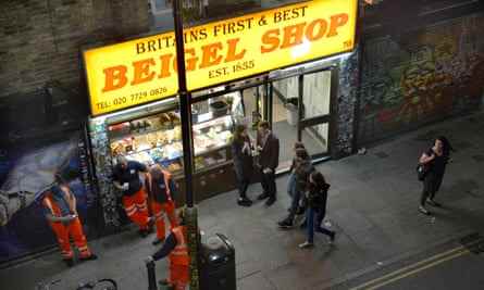 Beigel-Shop in der Brick Lane im Osten Londons.