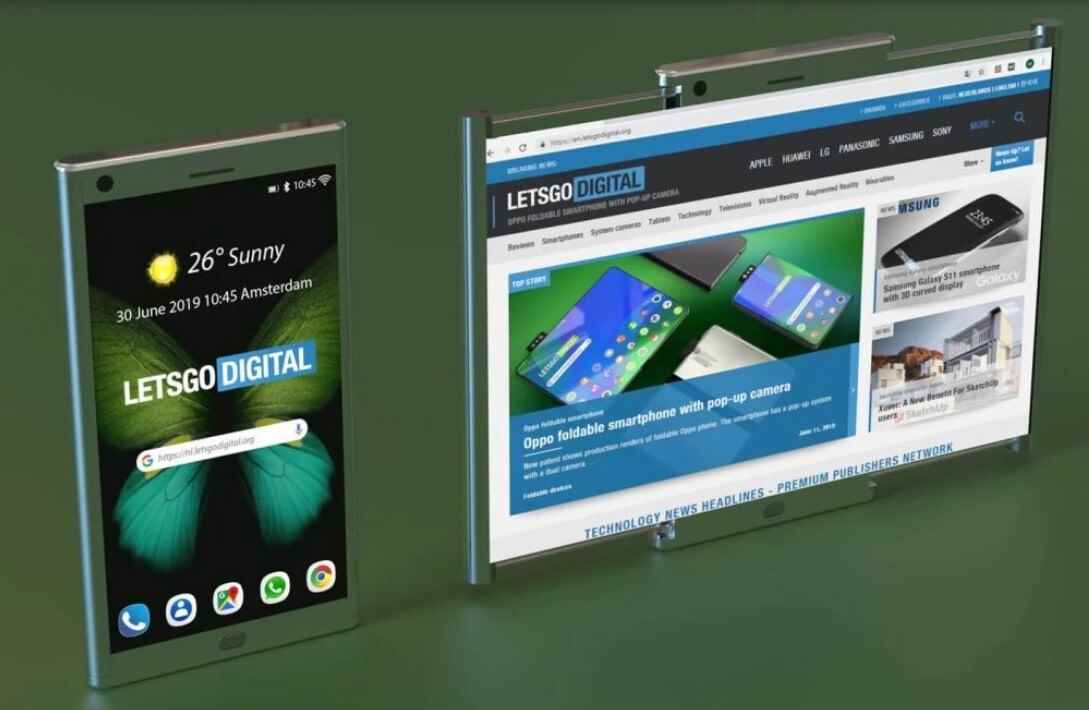 LetsGo Digitales Rendering eines Samsung-Rollables basierend auf einer Patentanmeldung – Aus diesem Grund erwartet ein Analyst nicht, dass Samsung rollbare oder verschiebbare Telefone produziert