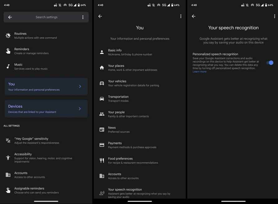 So deaktivieren Sie die personalisierte Spracherkennung – Google Assistant auf der Pixel 7-Serie lernt, wie Sie sprechen, um Ihre Anfragen besser zu verstehen
