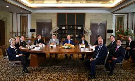 US-Präsident Joe Biden und andere Staats- und Regierungschefs der G7 versammeln sich zu einem Dringlichkeitstreffen auf Bali.