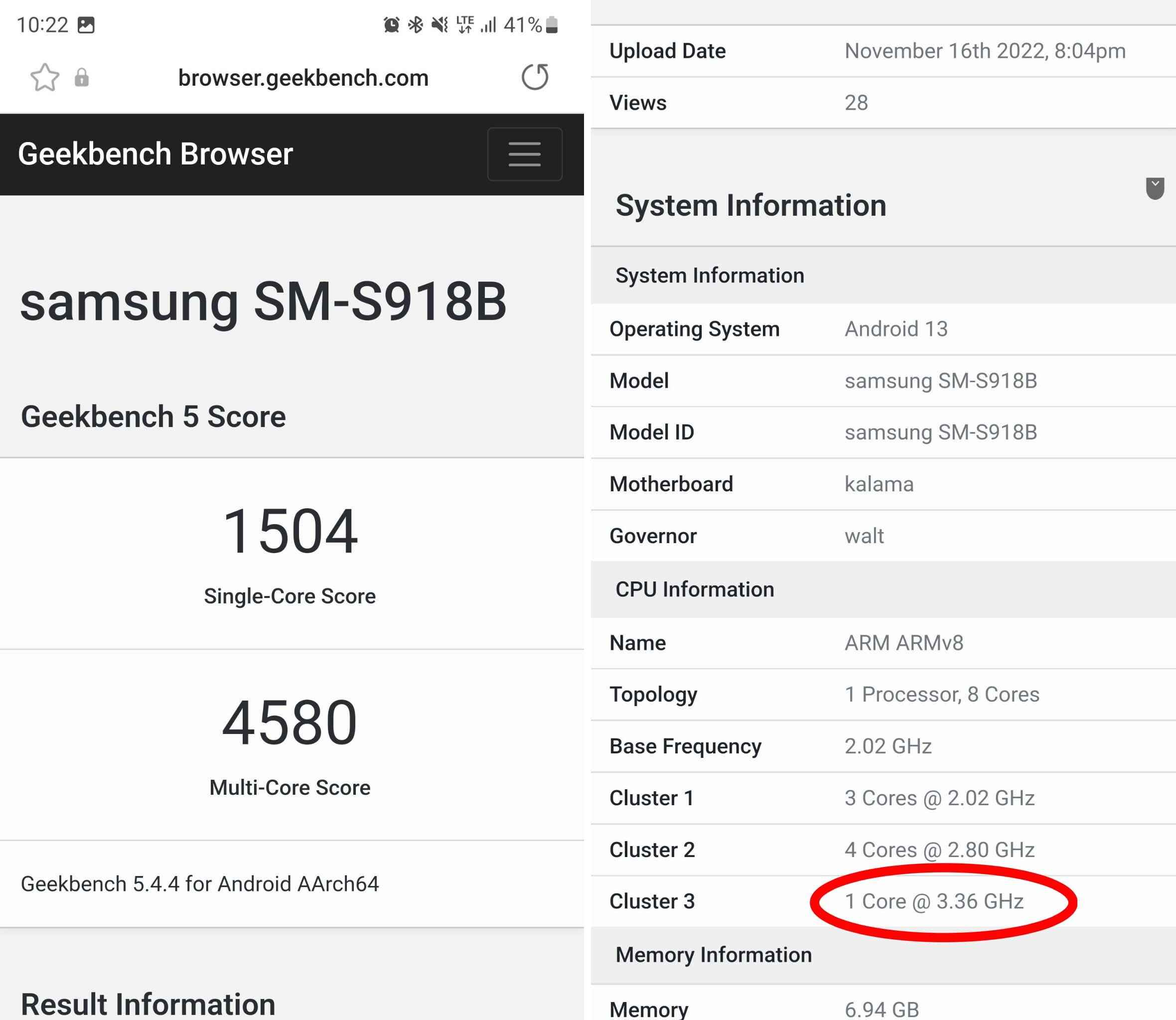 Bildnachweis – @UniverseIce – Samsung hat angeblich einen übertakteten Snapdragon 8 Gen 2 für die Galaxy S23-Serie