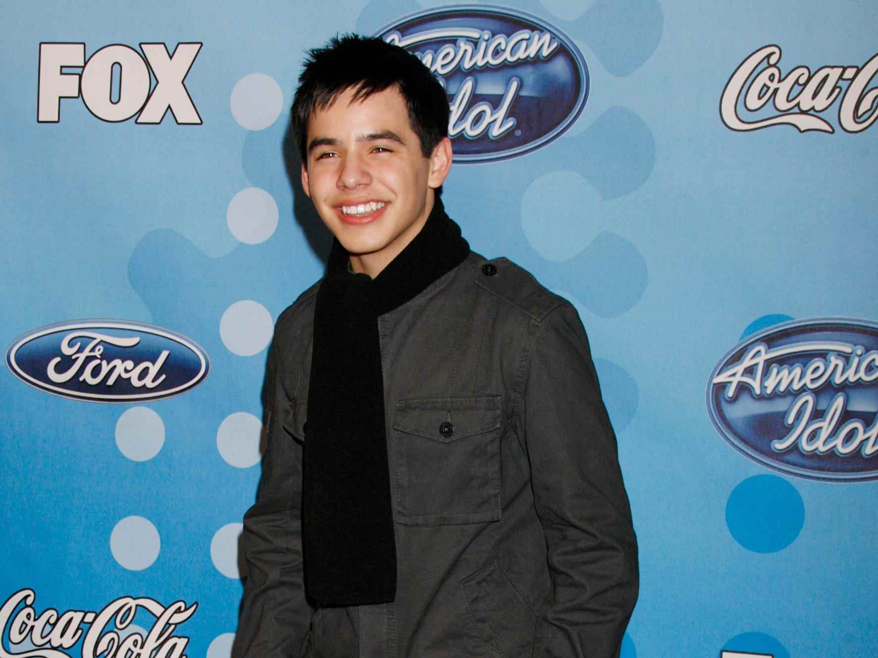 David Archuleta auf dem roten Teppich von American Idol im Jahr 2008