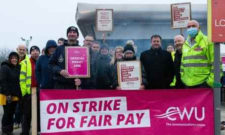 Postangestellte der Royal Mail streiken im November in Leeds.