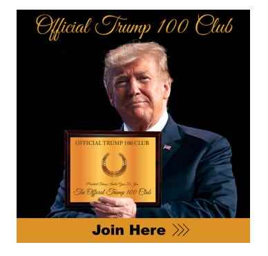 Donald Trump mit Plakette