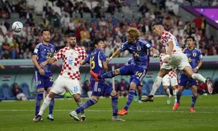Der Kroate Ivan Perisic erzielt mit einem starken Kopfball den Ausgleich für seine Mannschaft.