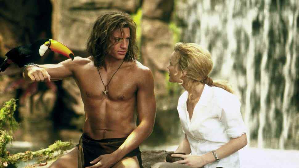 Brendan Fraser und Leslie Mann in „George of the Jungle“ (1997).