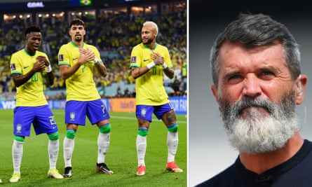 Roy Keane äußerte seine Missbilligung über Brasiliens Tanzjubel nach jedem Tor während des Spiels gegen Südkorea.