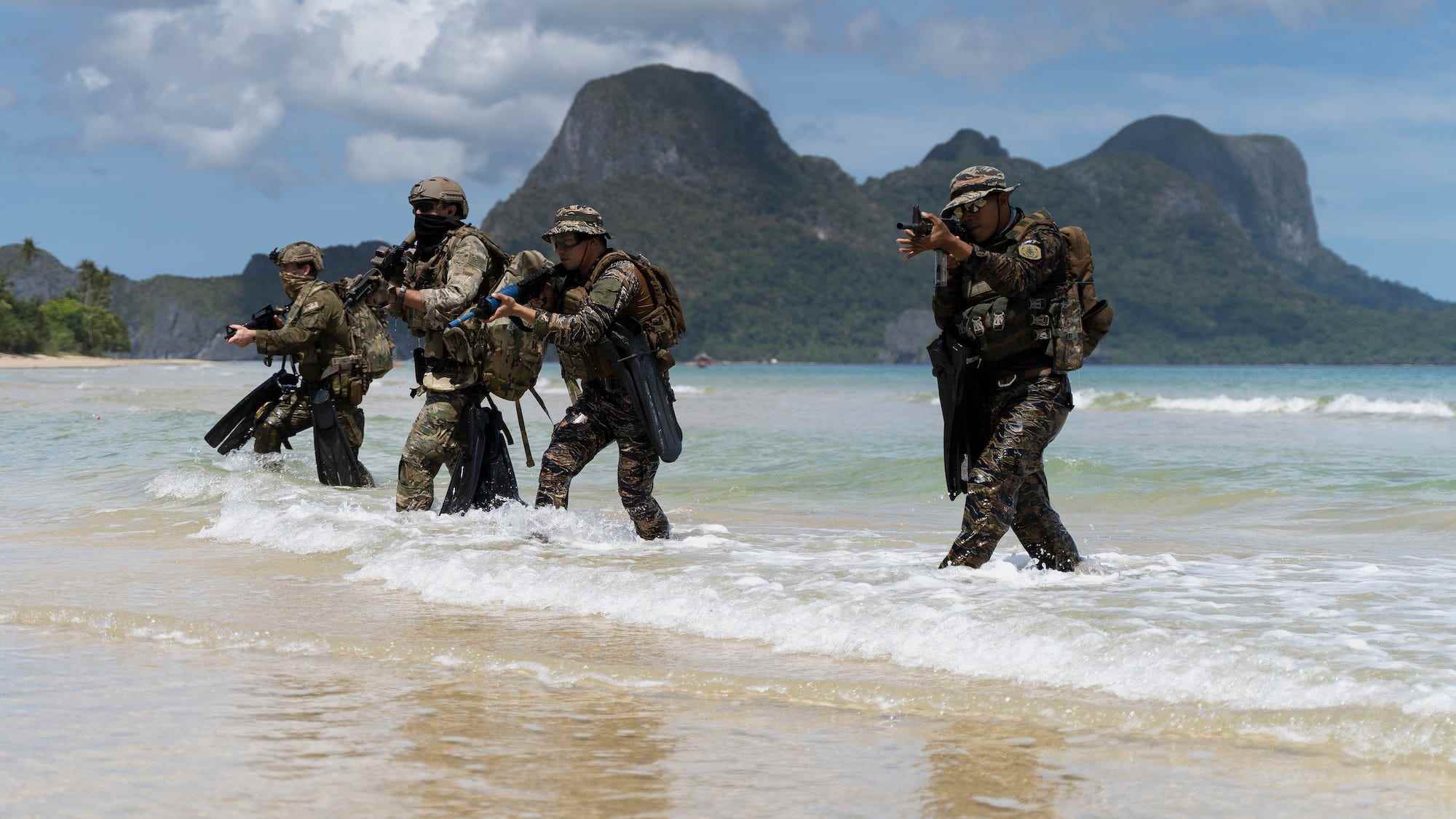 Spezialoperationen der Navy Seals Balikatan Palawan Philippinen