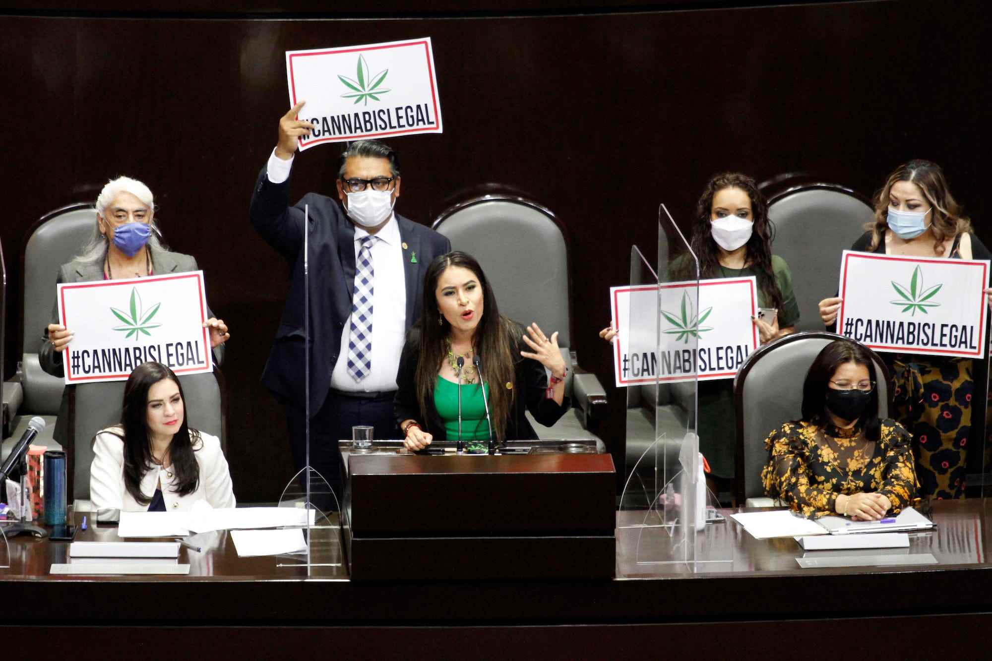 Gesetzgeber der Abgeordnetenkammer von Mexiko Marihuana