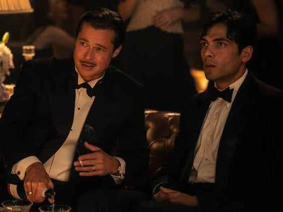 Brad Pitt als Jack Conrad und Diego Calva als Manny Torres in „Babylon“.