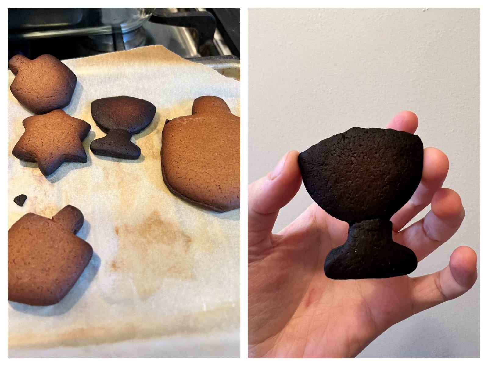 verbrannte Kekse