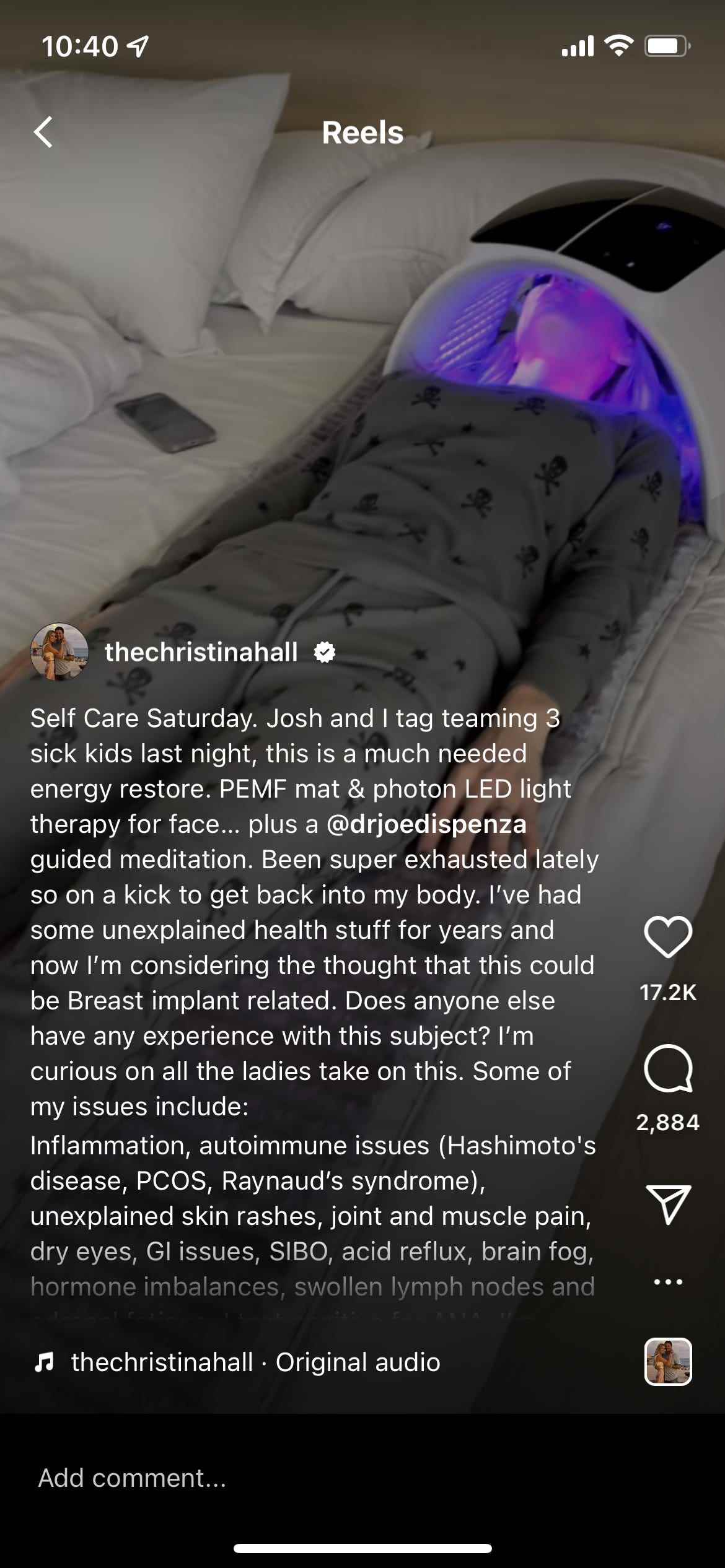 Christina Hall Instagram Reels Gesundheits-Updates