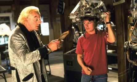 Michael J Fox (rechts) und Christopher Lloyd in Zurück in die Zukunft