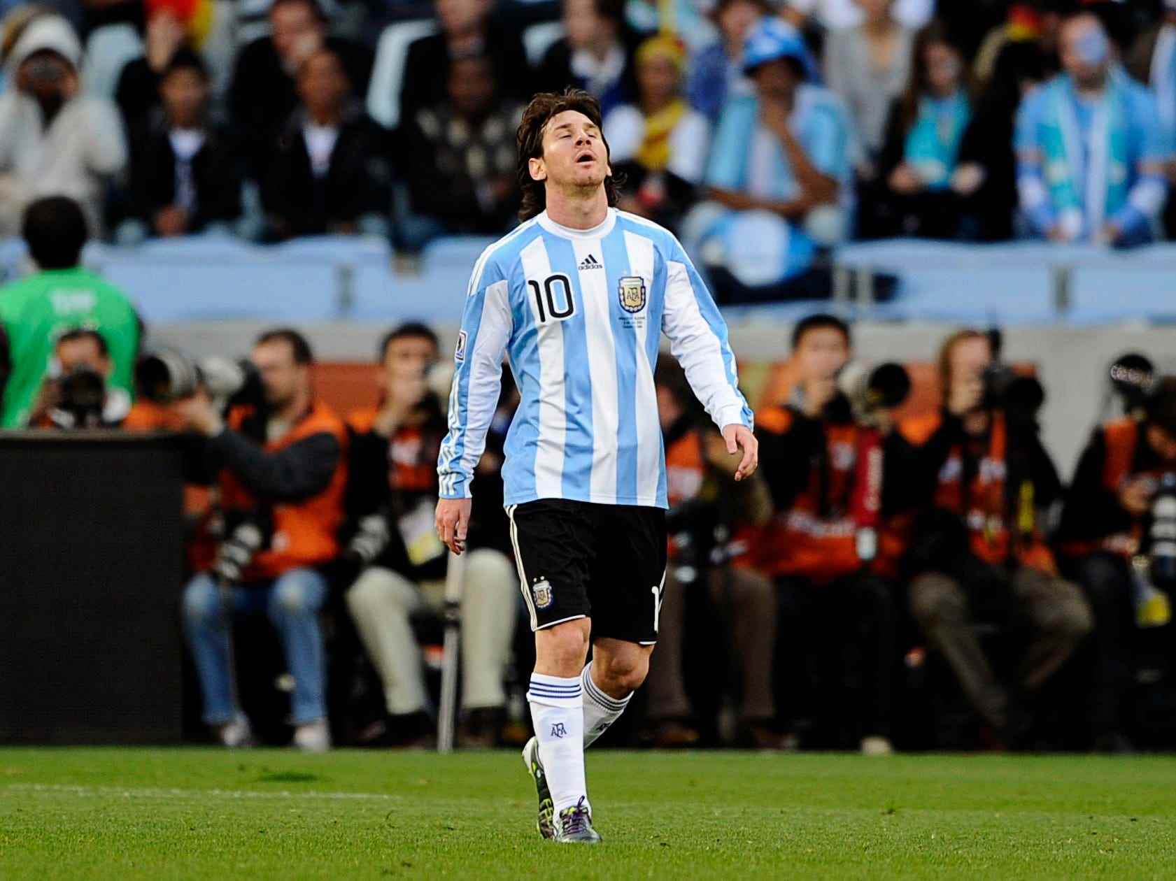 Lionel Messi bei der WM 2010.