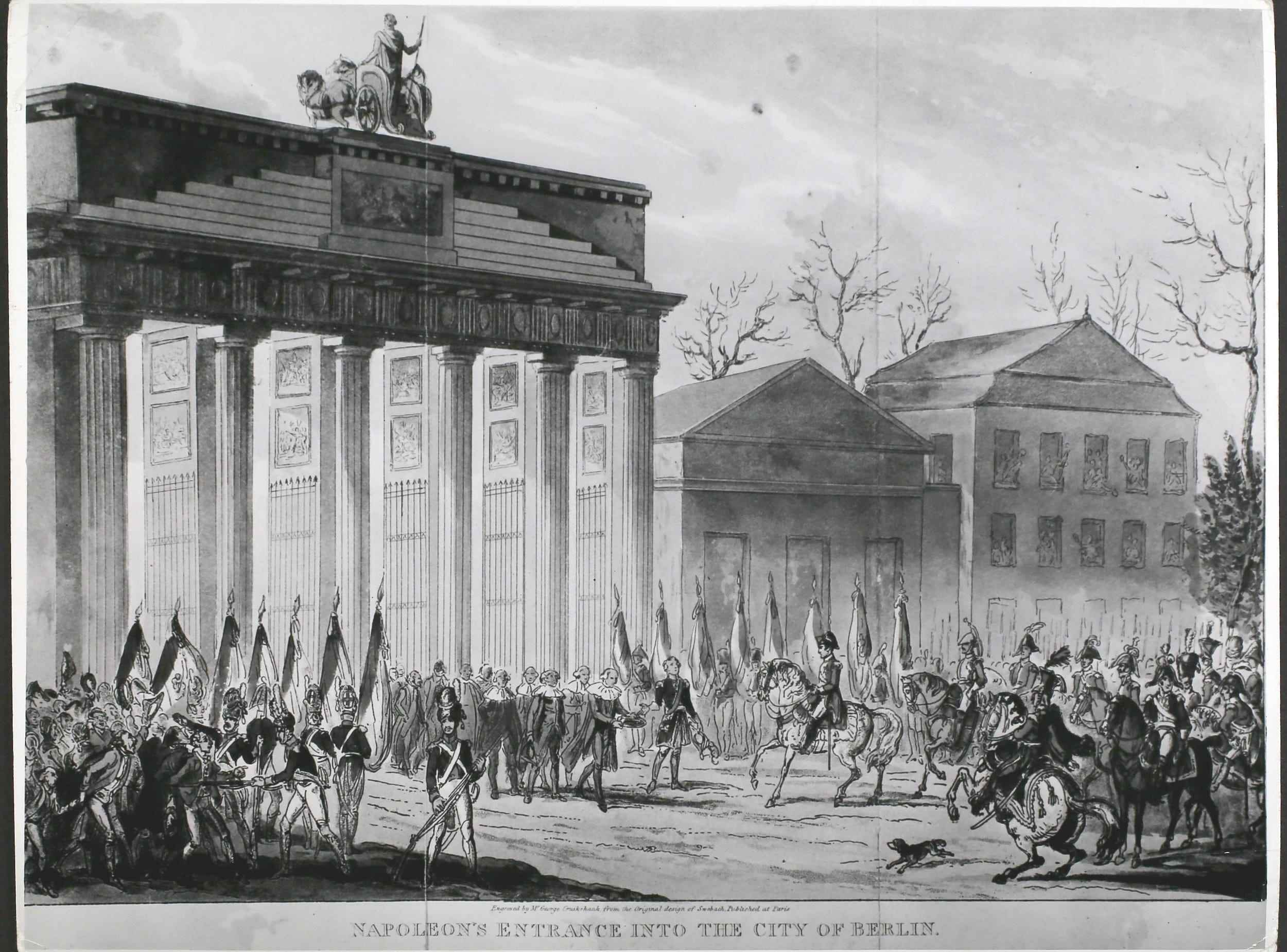 Napoleons Einzug in die Stadt Berlin über das Brandenburger Tor, Deutschland