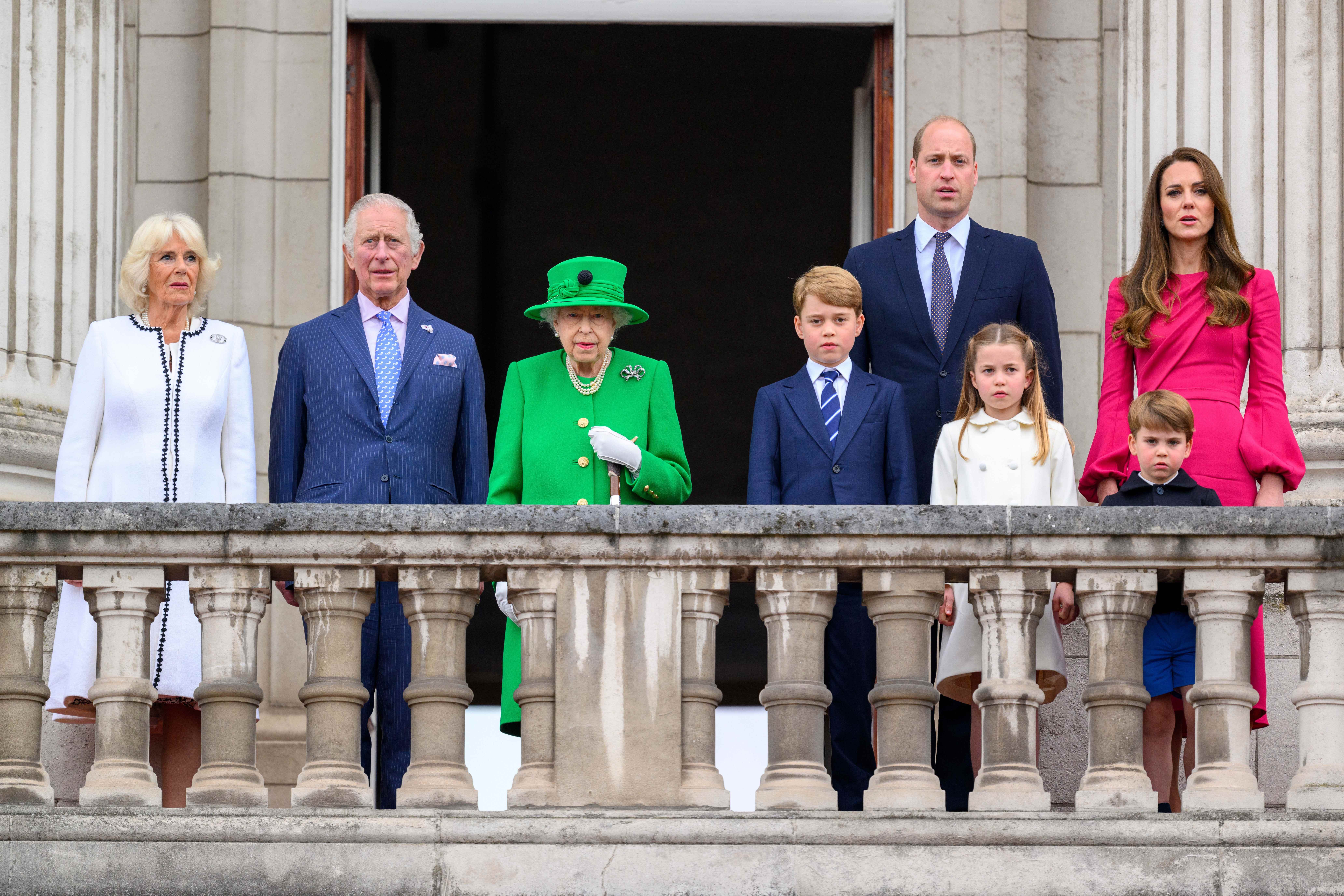 Die königliche Familie auf dem Balkon des Buckingham Palace zum Platinjubiläum der Queen.