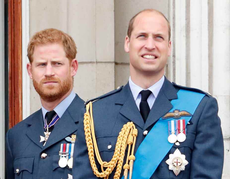 Prinz Harry und Prinz William auf dem Balkon des Buckingham Palace am 10. Juli 2018 in London, England.