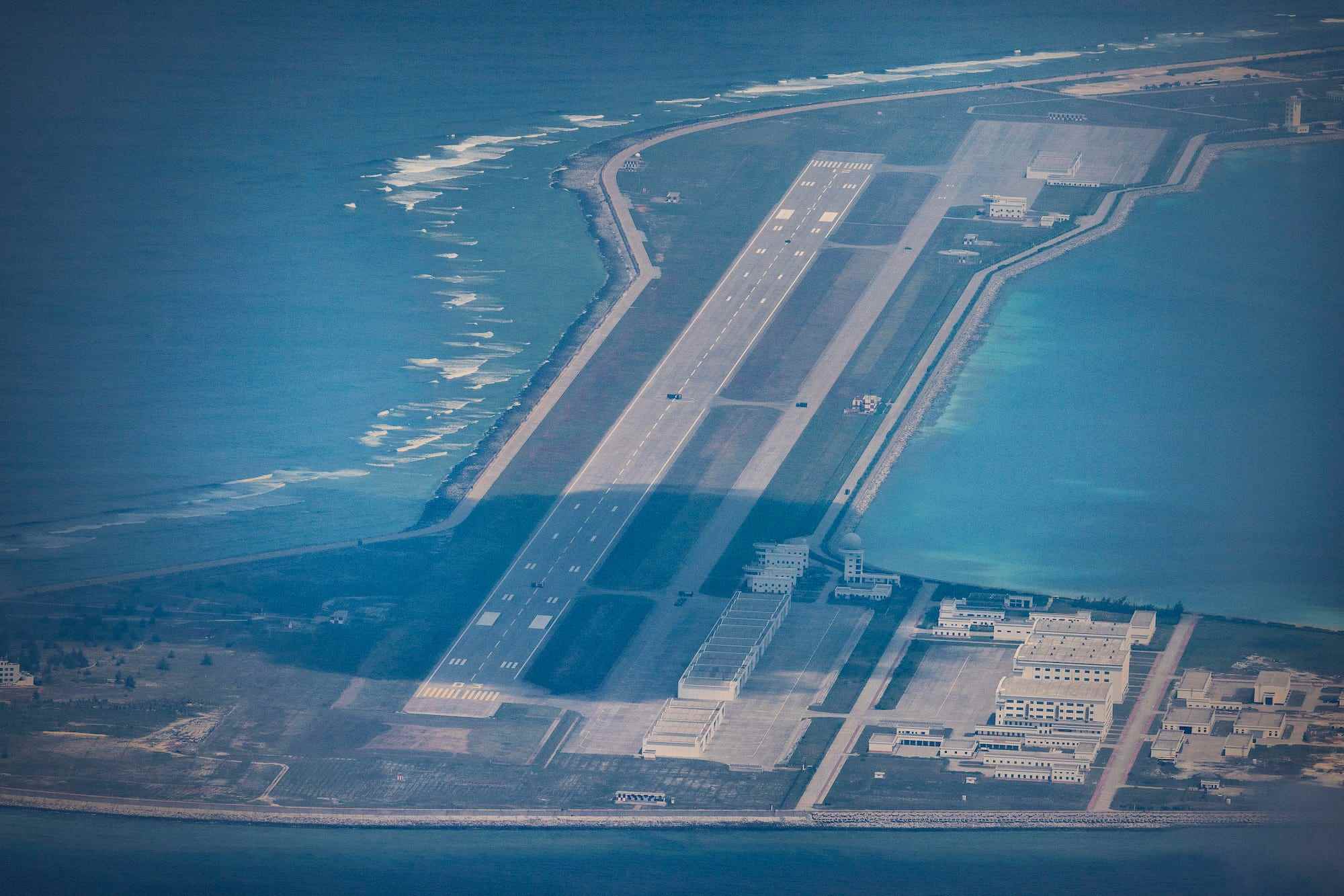 Militärstützpunkt am Subi-Riff im Südchinesischen Meer der Spratly-Inseln