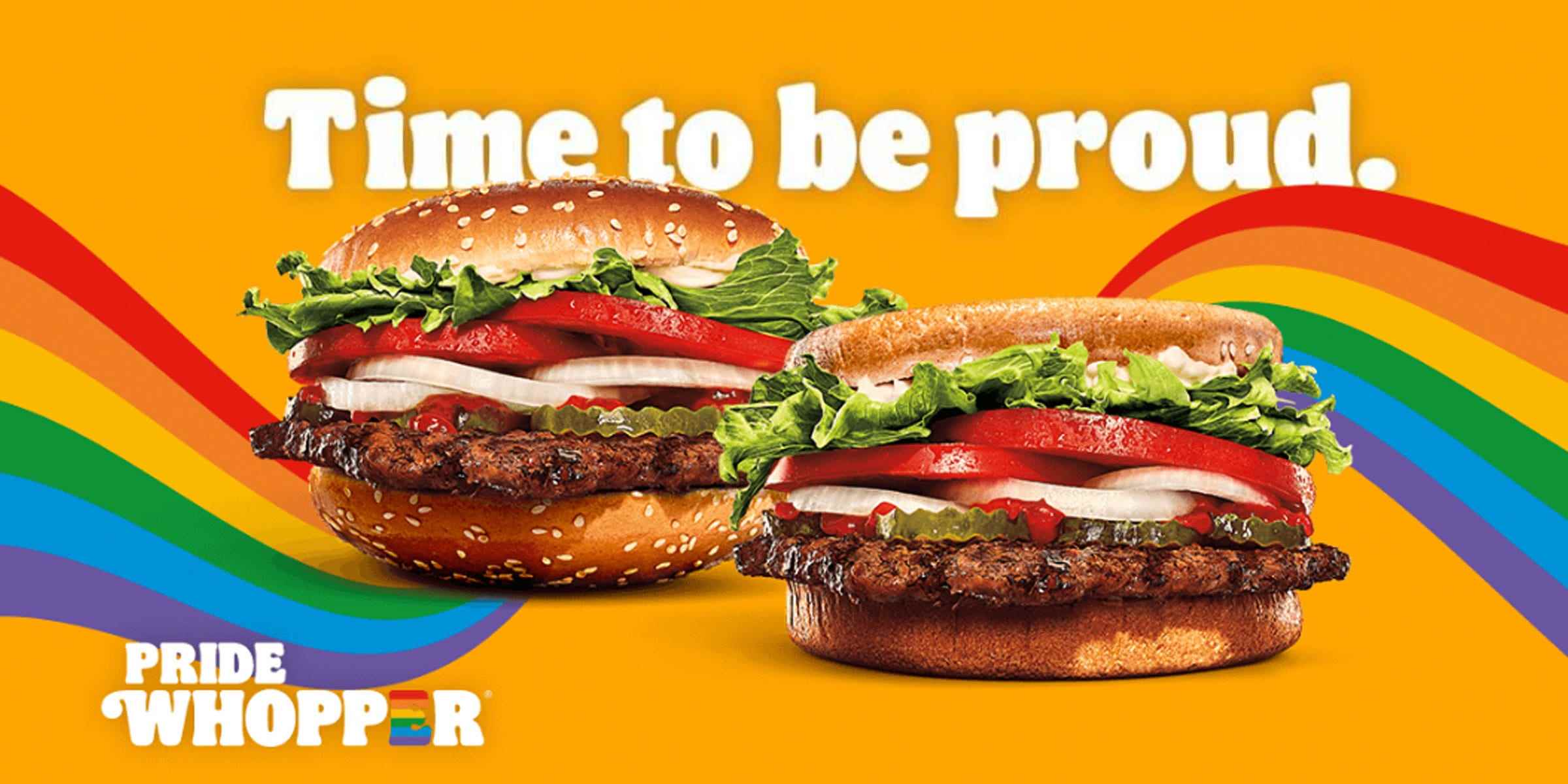 Werbung von Burger King für seinen „Pride Whopper“