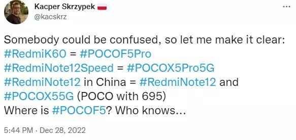 Redmi K60 könnte laut polnischem Leaker als Poco F5 Pro nach Europa kommen