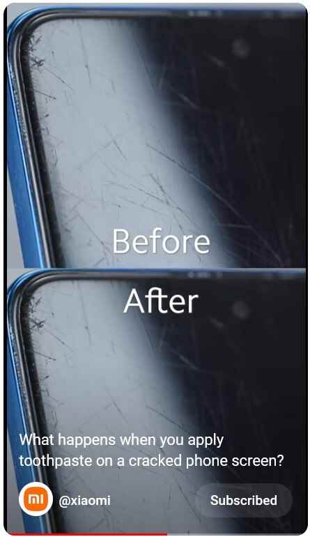 Xiaomi zeigt, dass Zahnpasta keine Kratzer von Ihrem Smartphone-Bildschirm entfernt - Xiaomi "beweist" dass ein uralter Mythos über die Reparatur des Bildschirms Ihres Telefons mehr Schaden als Nutzen anrichtet