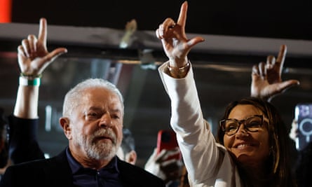 Luiz Inacio Lula da Silva mit seiner Frau Rosangela da Silva am 2. Oktober in Sao Paulo.
