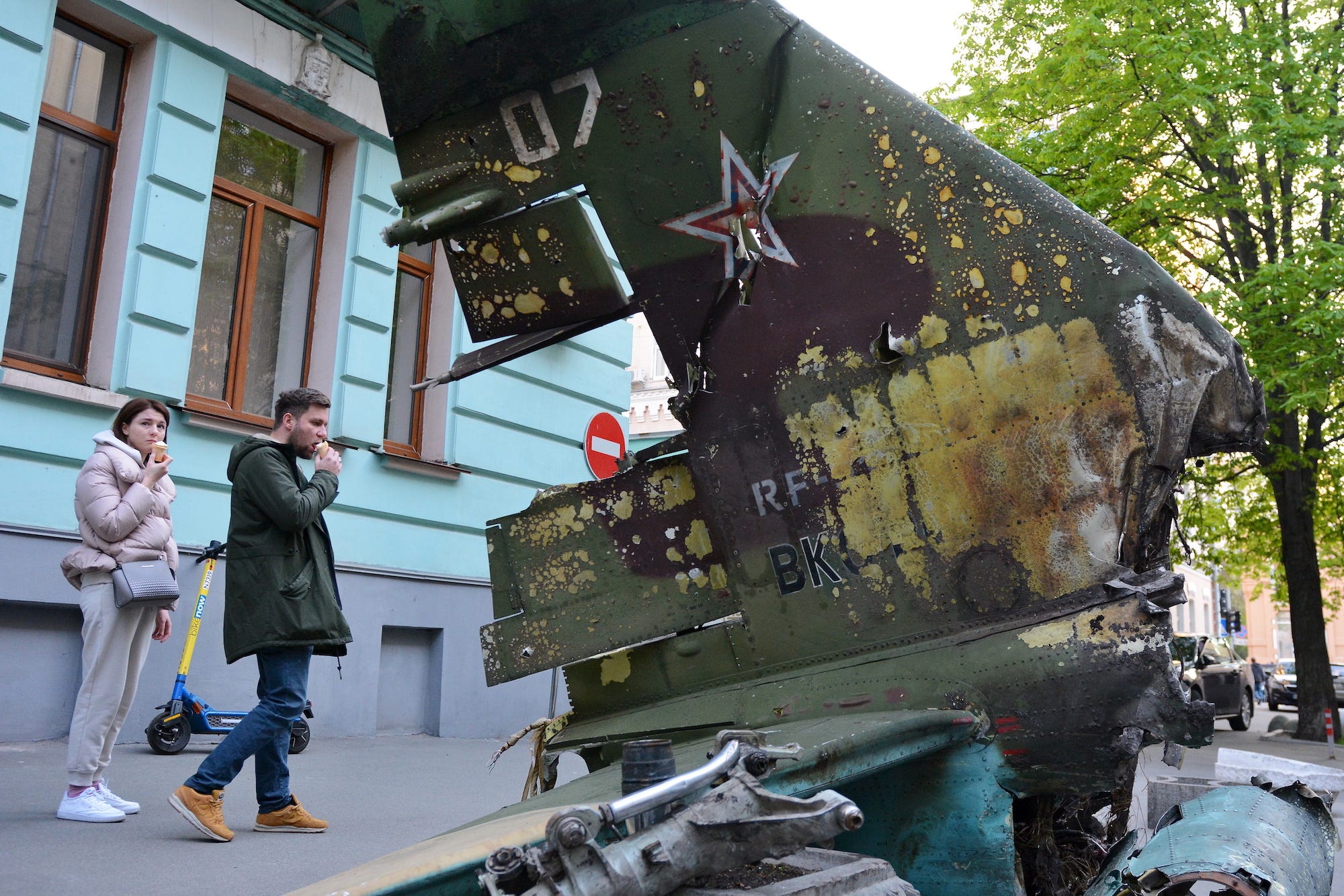 Russland Flugzeugwrack Su-25 Kiew Ukraine
