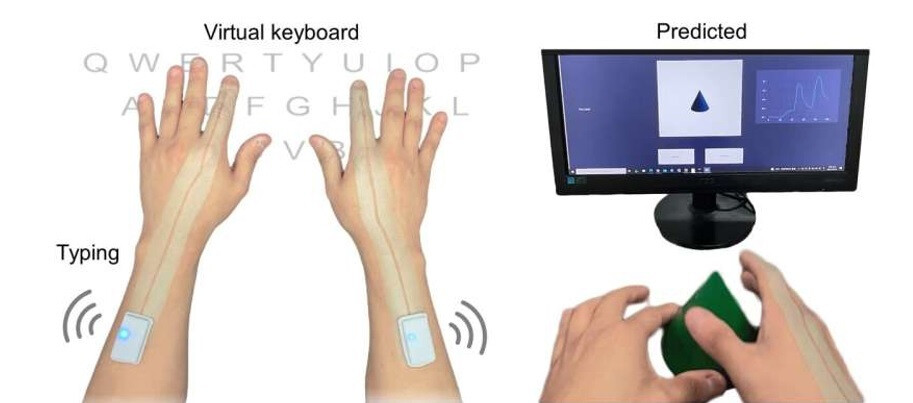Stellen Sie sich vor, Sie verwenden eine Smart Skin zum Aufsprühen, um auf einer virtuellen Tastatur zu tippen oder Elemente durch Berühren zu erkennen - Smart Skin zum Aufsprühen ermöglicht es Benutzern, mit virtuellen QWERTY-Tastaturen auf ihren Telefonen zu tippen