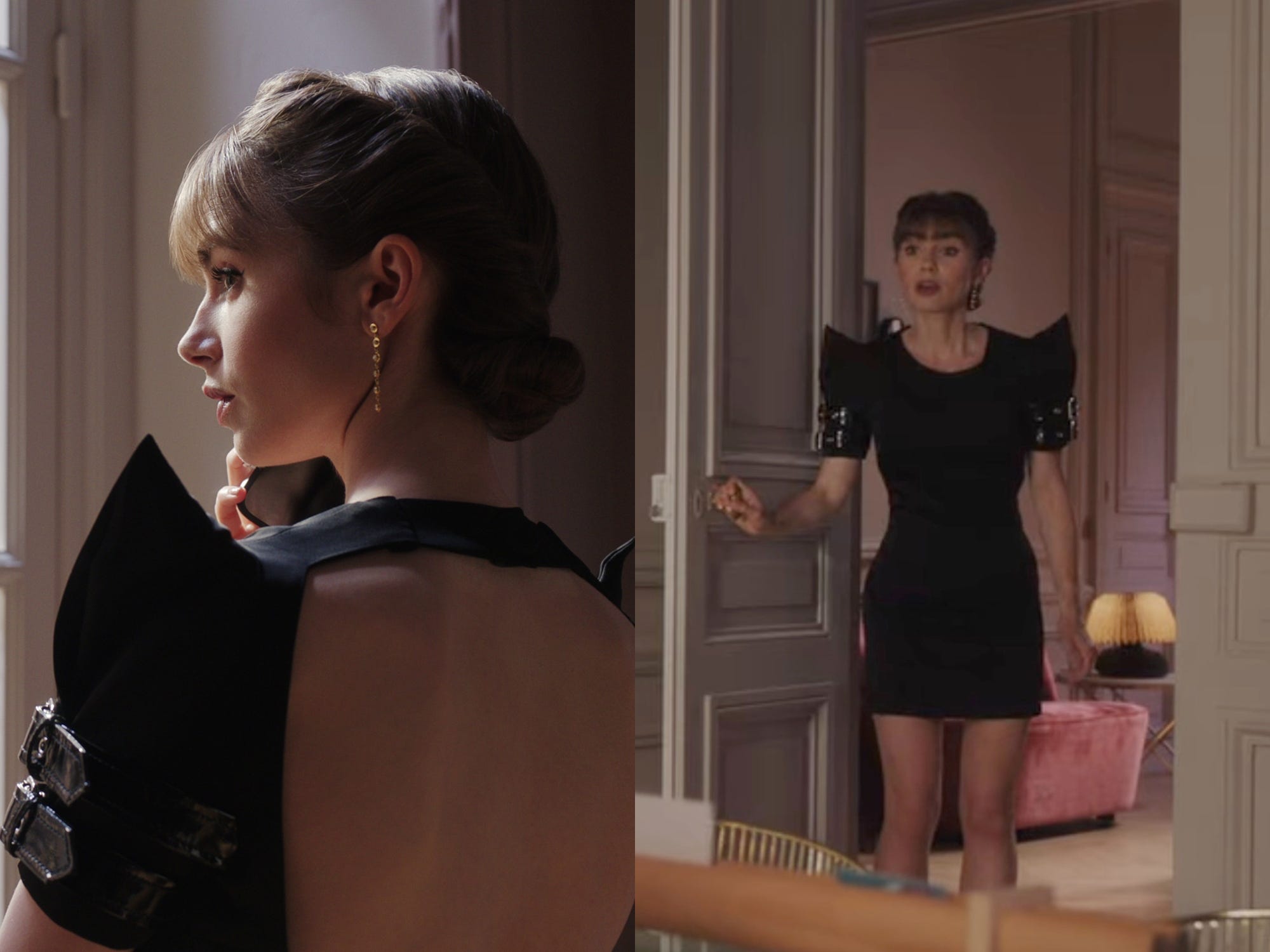 Lily Collins trägt in „Emily in Paris“ ein kleines Schwarzes.