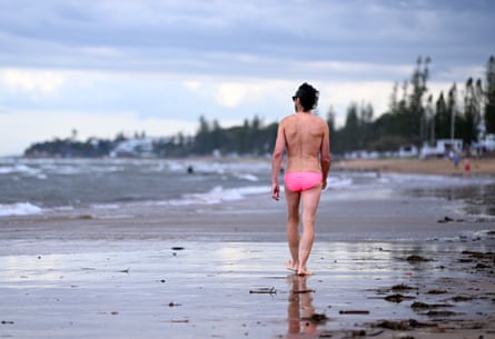 Mark Calleja wurde am Sutton's Beach nördlich von Brisbane, Australien, fotografiert