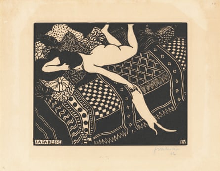 Mit Katzen den weiblichen Akt erotisieren … Faulheit von Félix Vallotton, aus dem Jahr 1896.