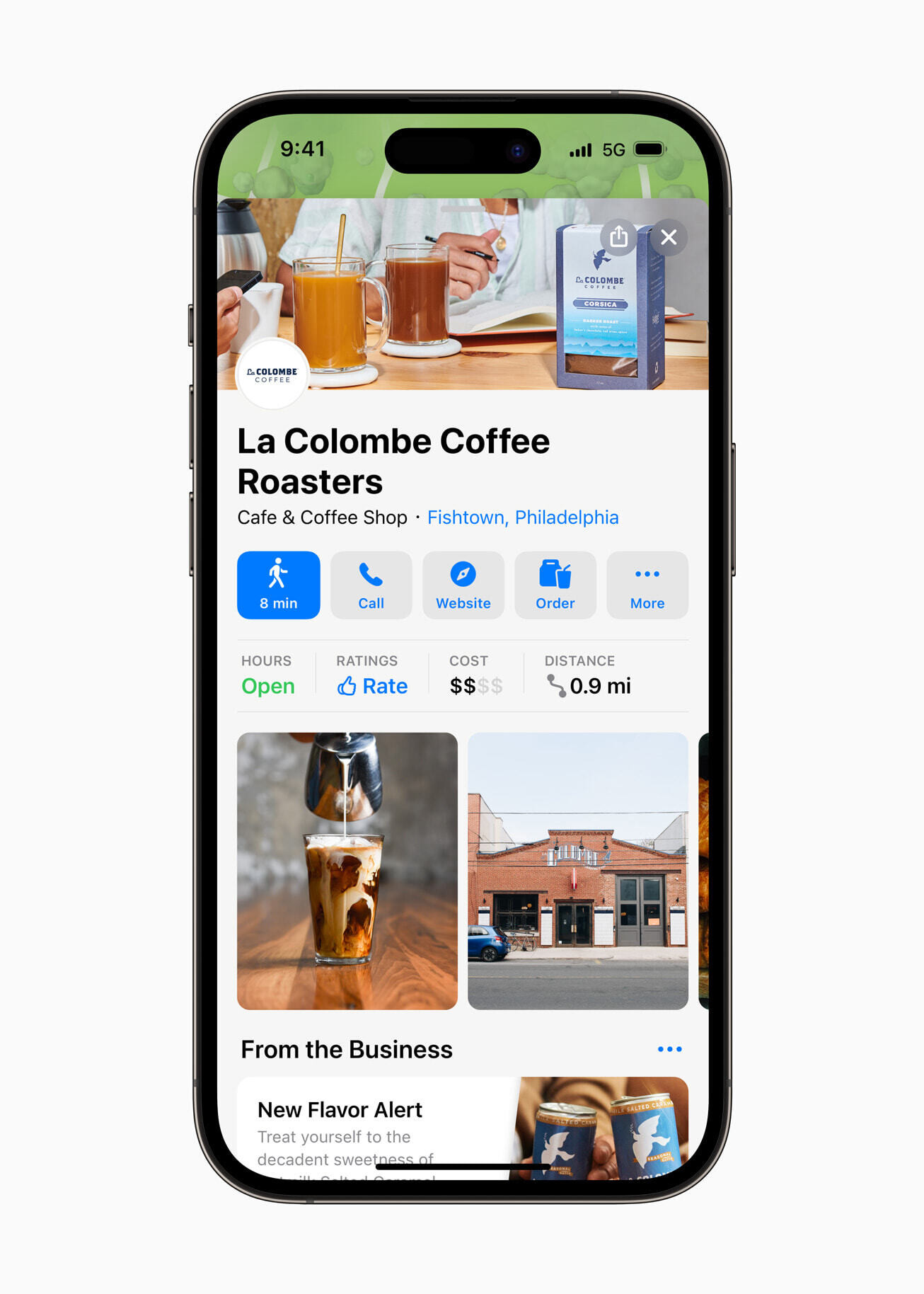 Die Karte für dieses Café enthält eine Bestellschaltfläche – Apple fügt Maps eine aufregende neue Funktion hinzu, die den Verbrauchern sehr dabei helfen wird, Dinge zu erledigen