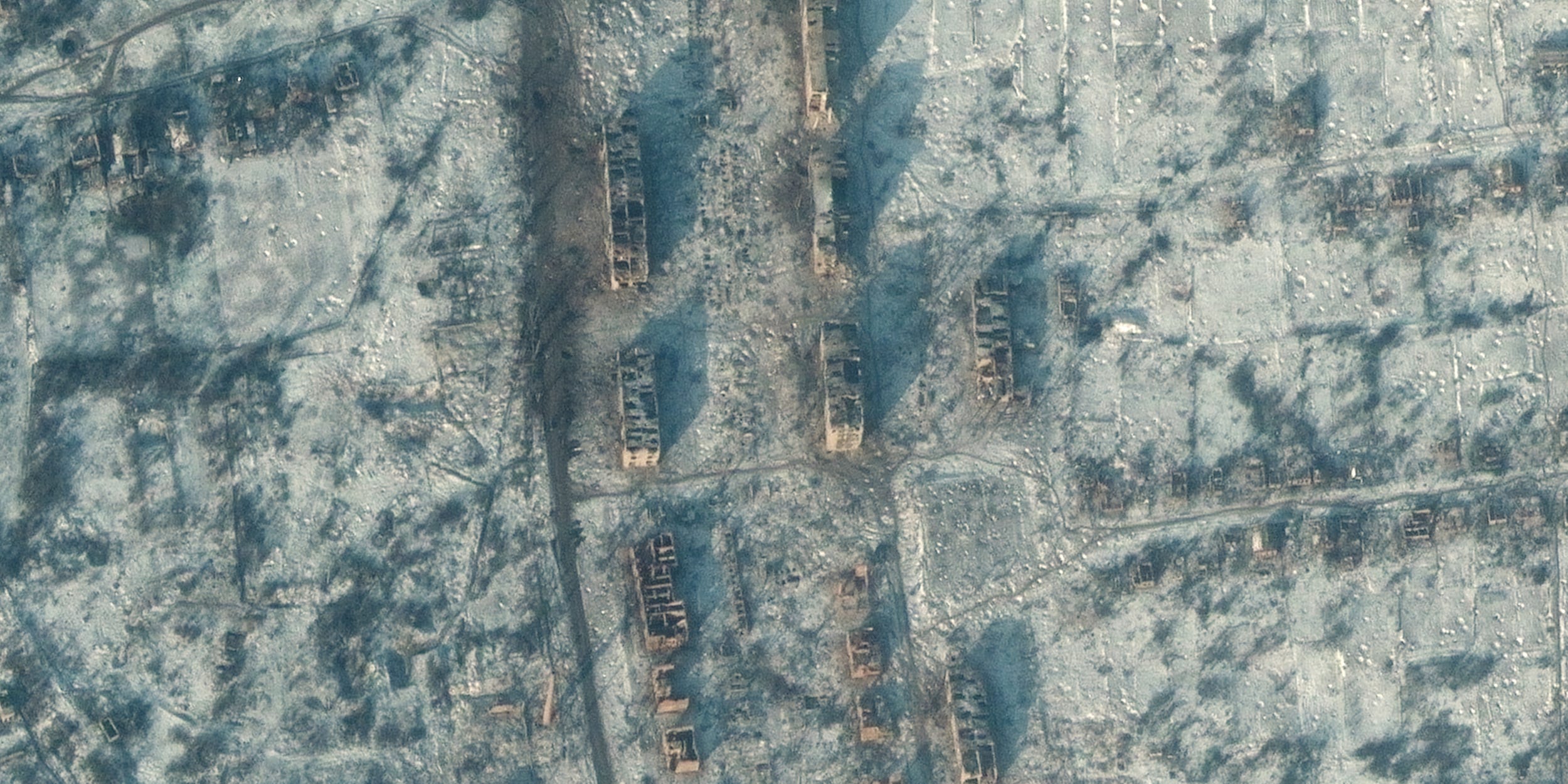 Satellitenbilder von Bakhmut und Soledar