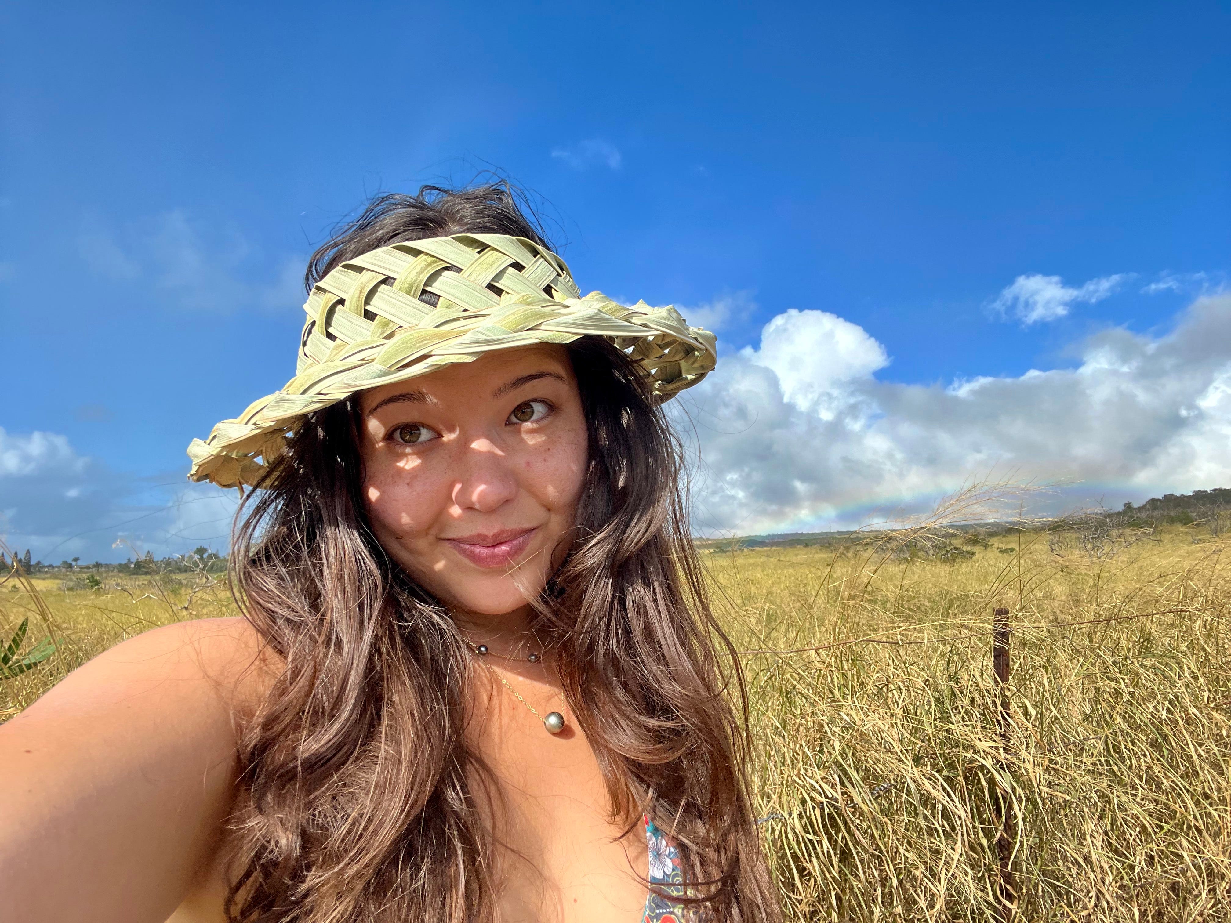 Ashley Probst Selfie auf hawaiianischem Feld