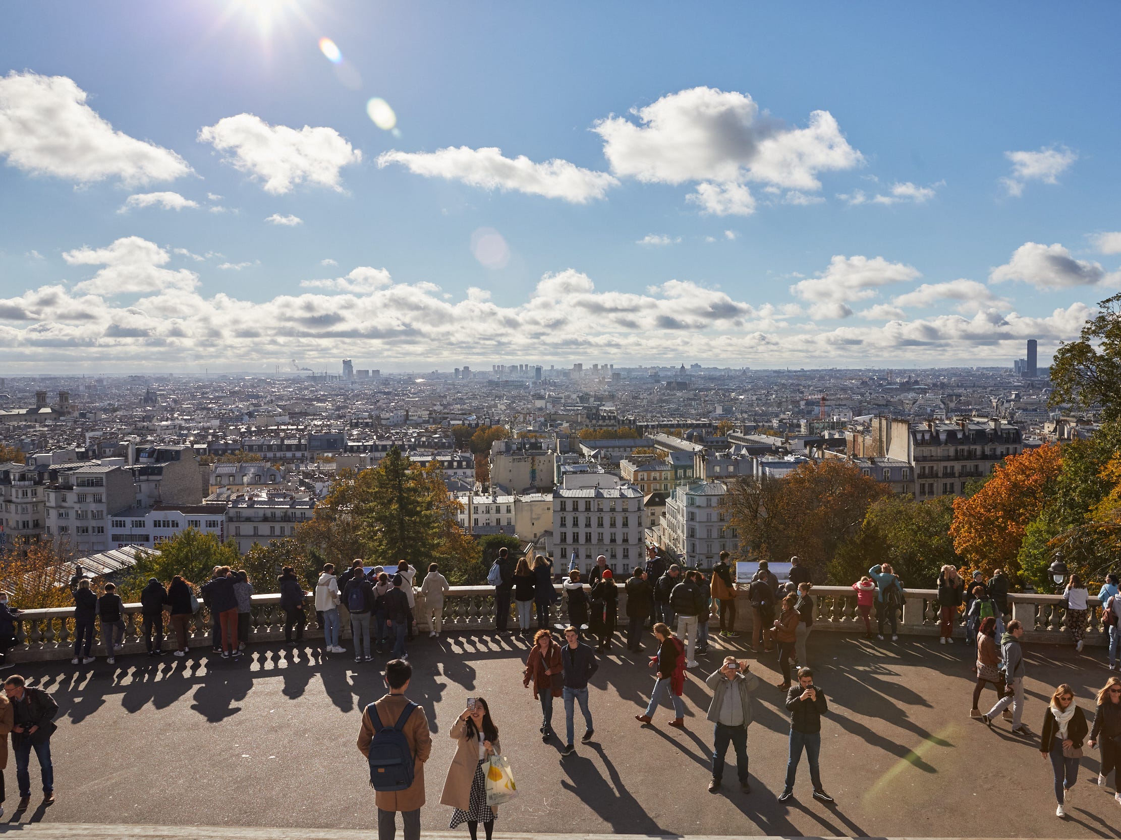 Die Aussicht von der Spitze des Montmarte in Paris.