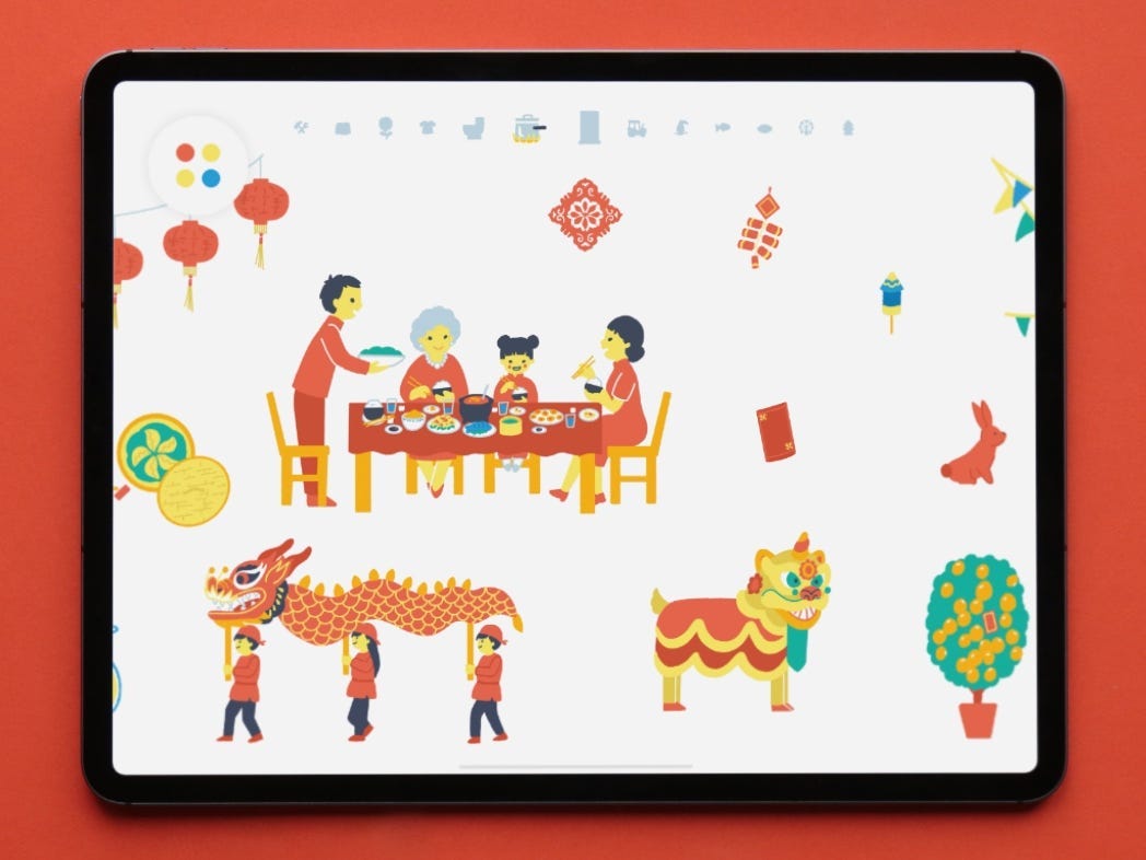 Pok Pok Playroom Bildungs-App mit Lunar New Year Update.