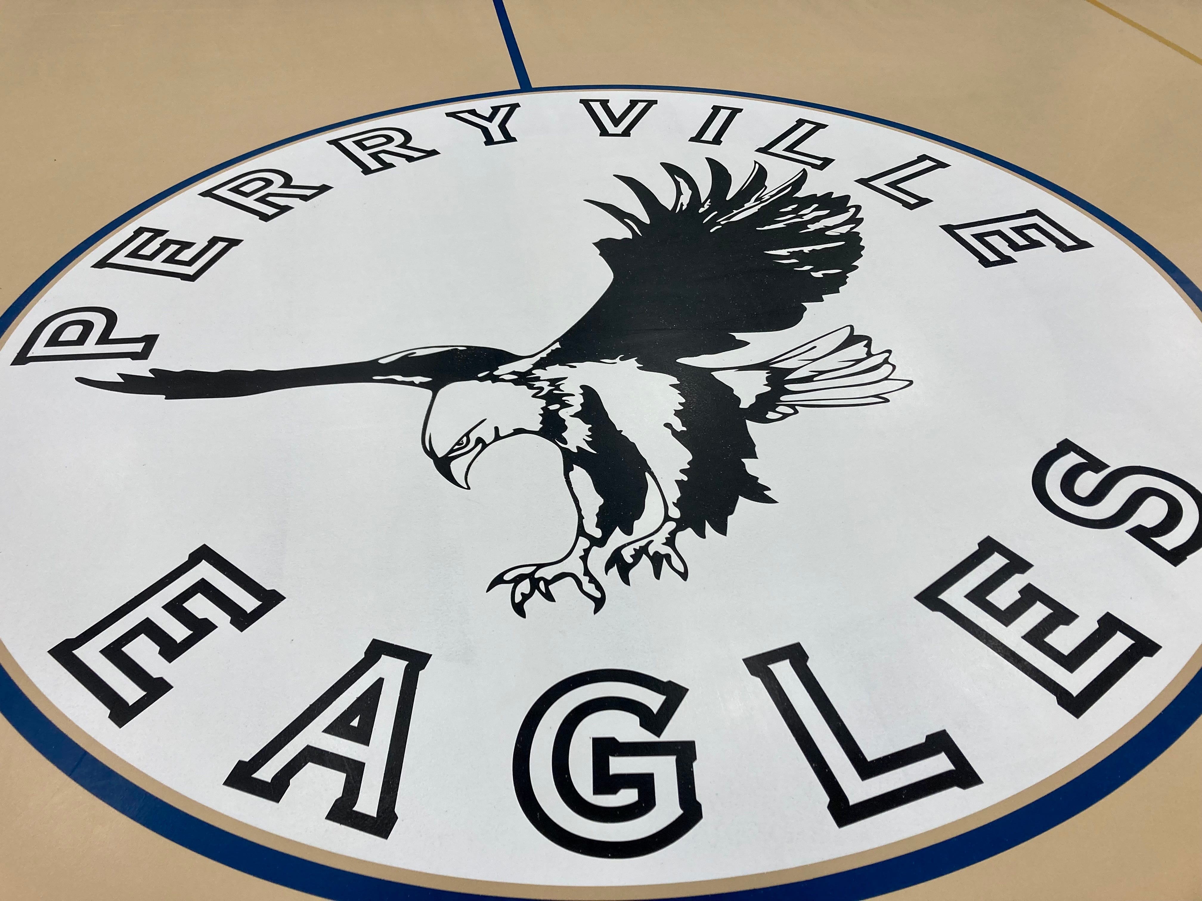 Ein Schulschild der Perryville Eagles.