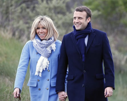 Präsident Emmanuel Macron und seine Frau Brigitte Trogneux