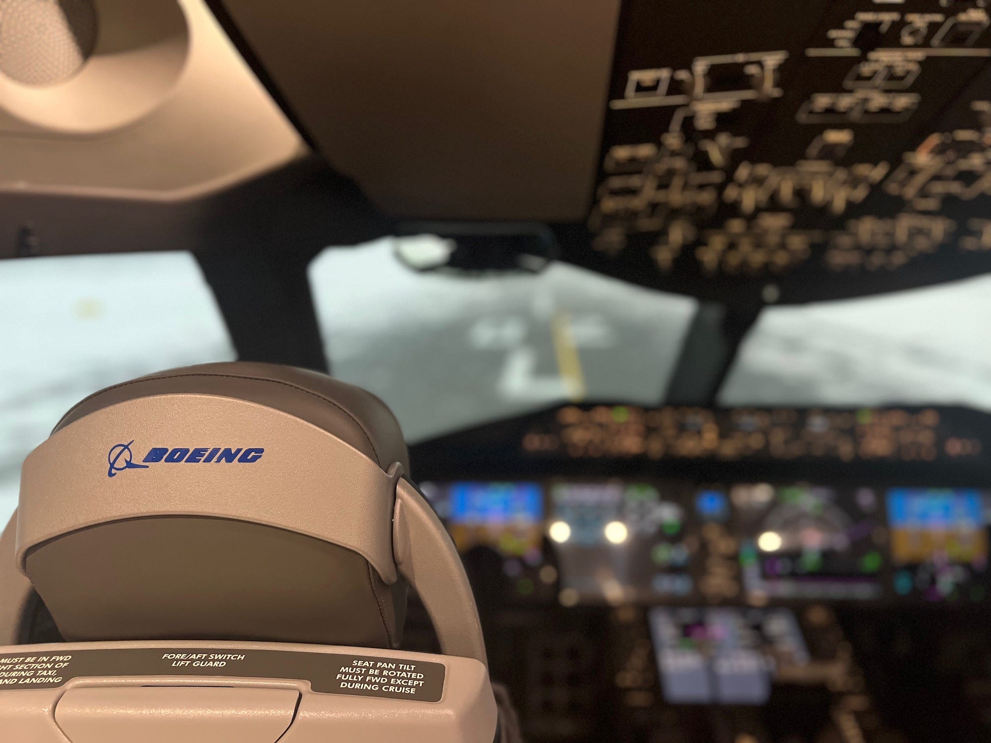 Singapore Airlines Boeing 787 Flugsimulator.