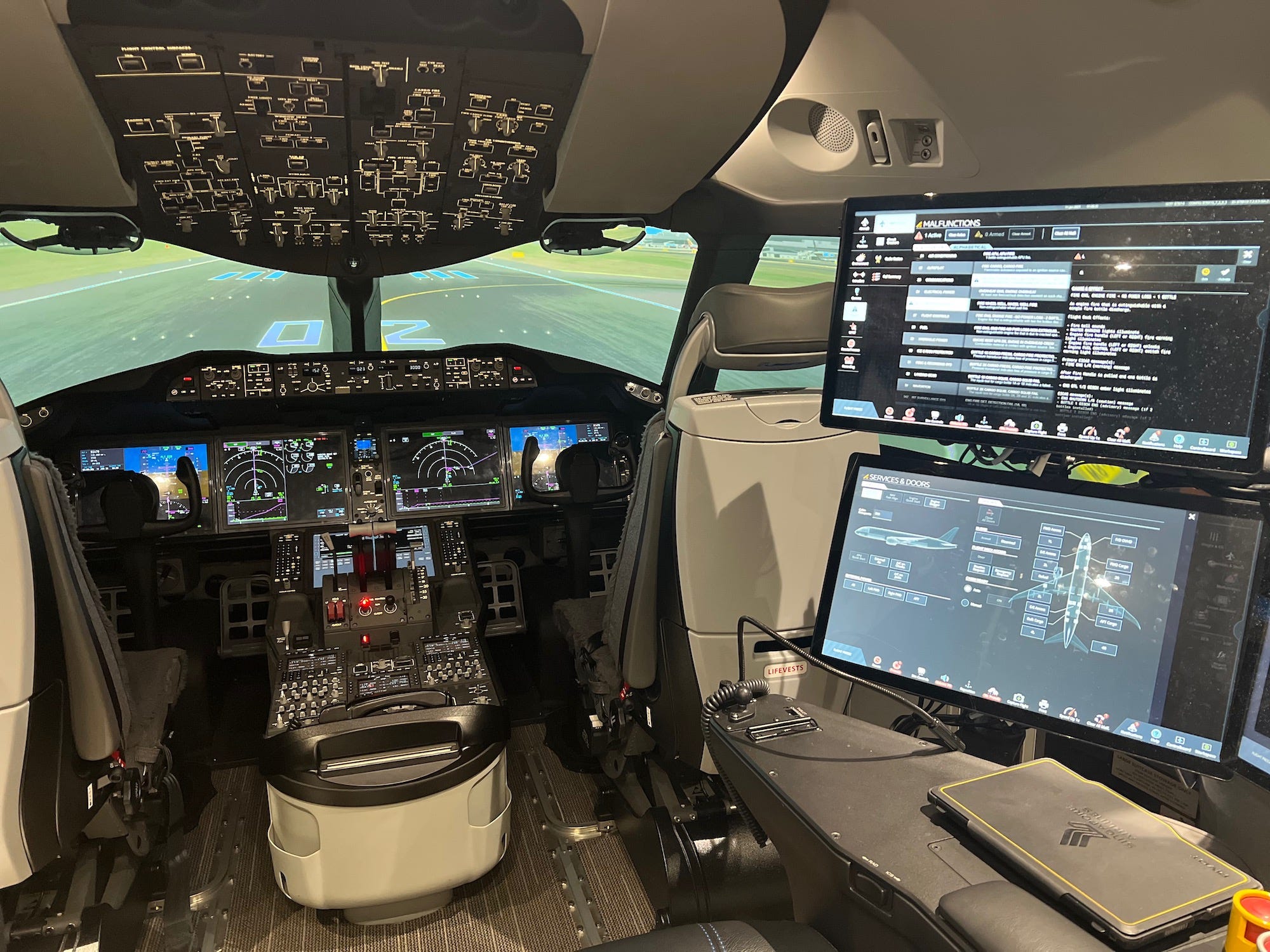 Singapore Airlines Boeing 787 Flugsimulator.