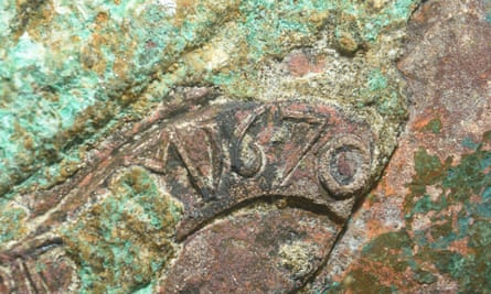 Das Datum 1670 auf einer Kanone aus dem Schiffbruch.