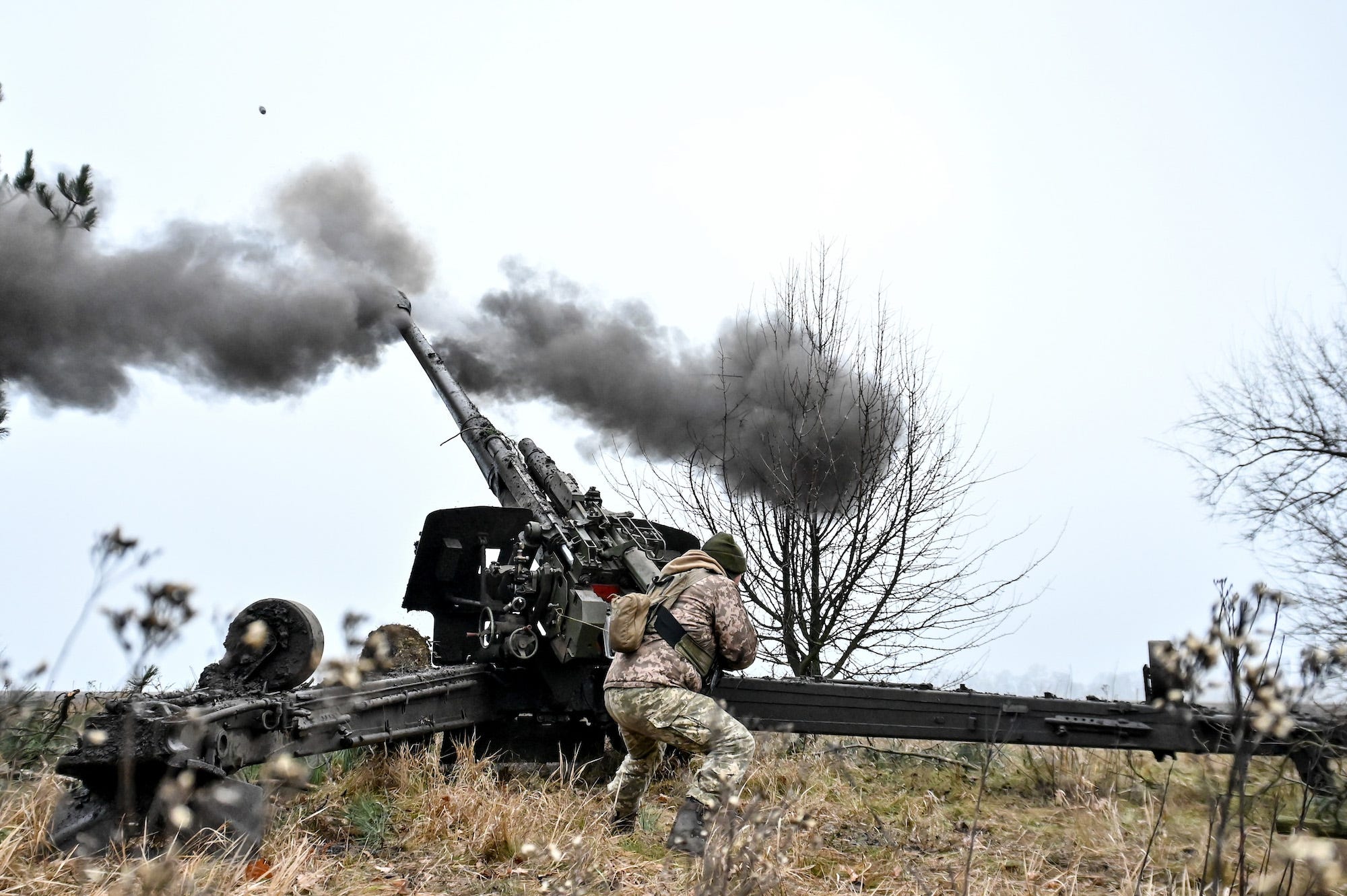 Ukrainische Artillerie in Saporischschja