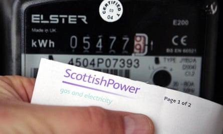 ScottishPower-Rechnung vor Zählerablesung 