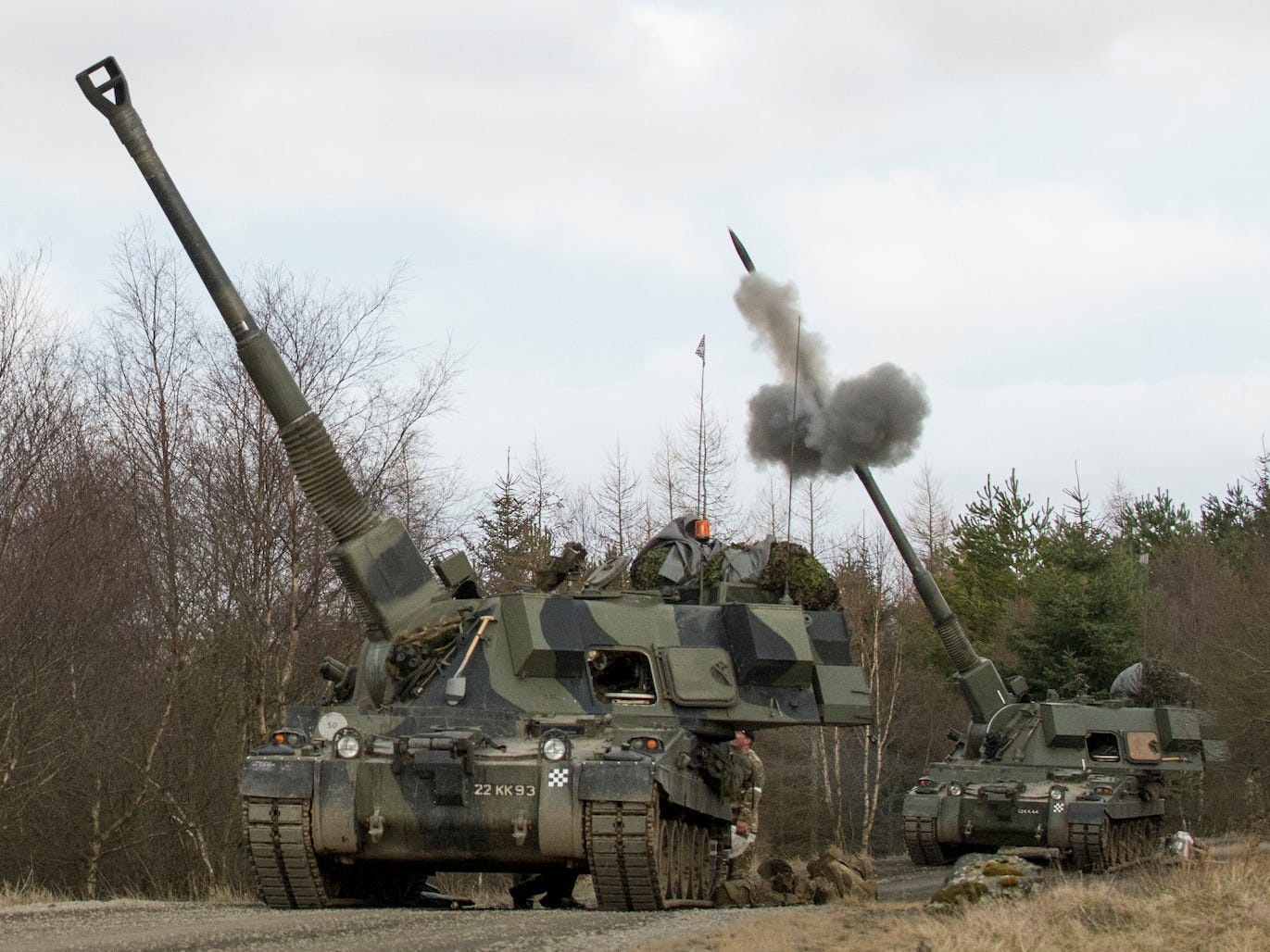 Artillerie-Haubitze der britischen Armee AS-90