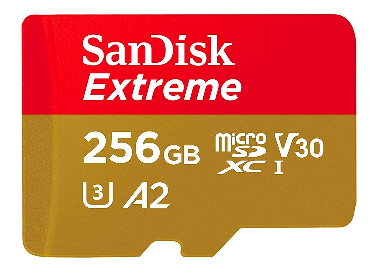 Die SanDisk 256 GB Extreme microSD-Karte, eines der besten Nintendo Switch-Zubehörteile.